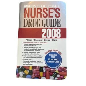 Prentice Hall Nurse’s Drug Guide 2008 w/ CD Wilson Shannon Shields Stag